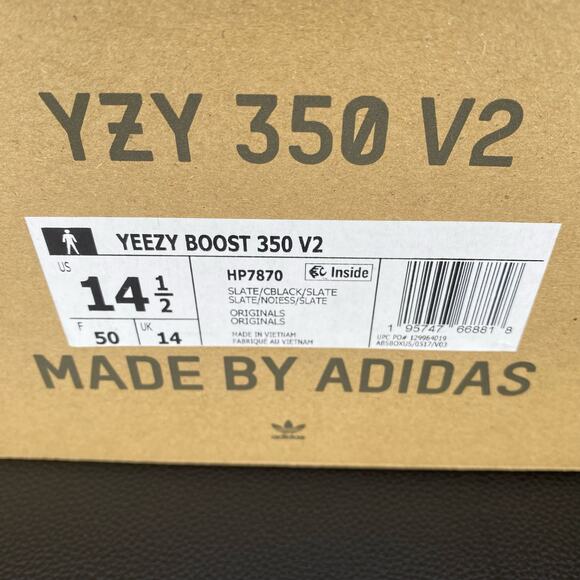 Adidas Yeezy Boost 350 V2 Slate HP7870 Size 14.5 - Picture 4 of 9
